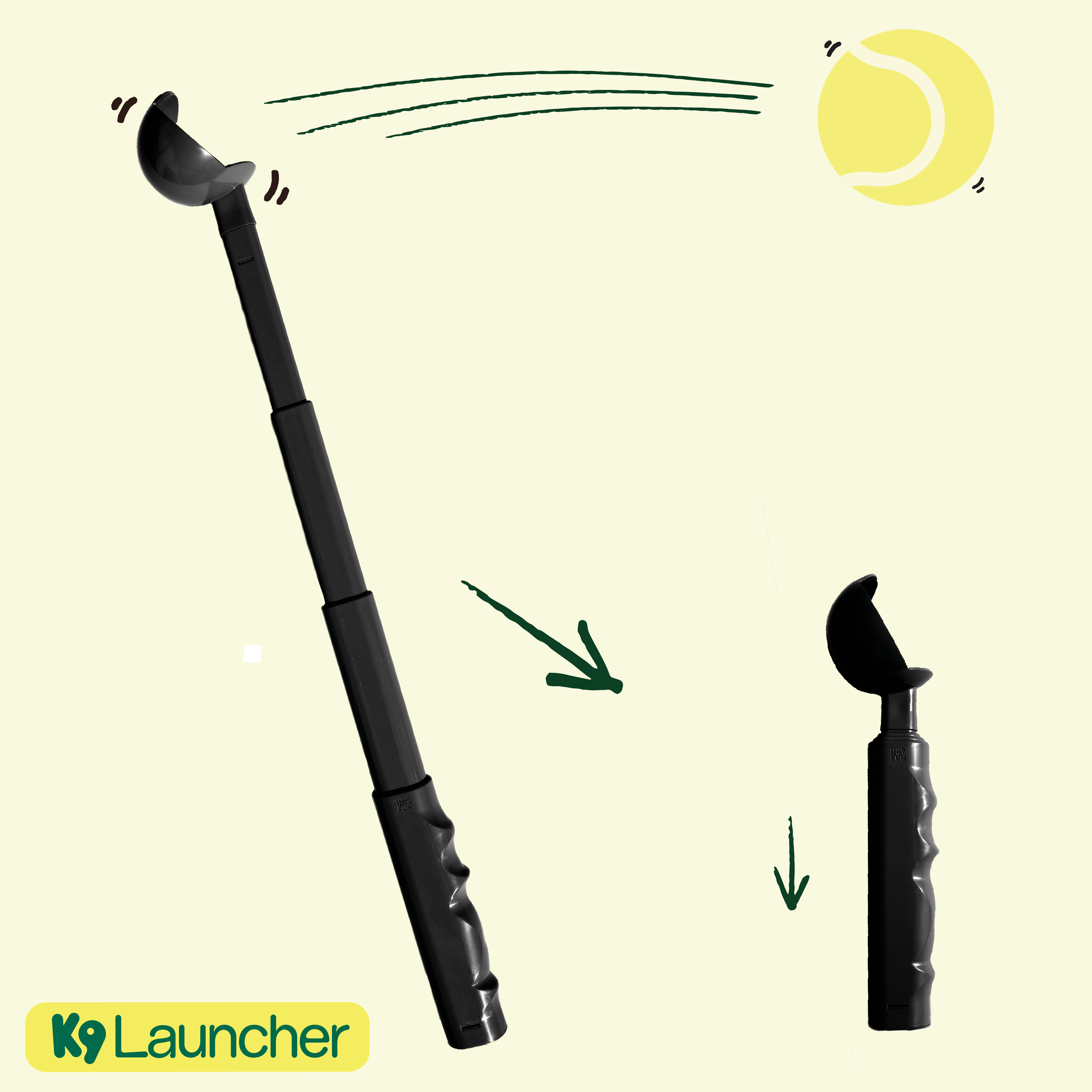 Buy Now | K9 Launcher | Retractable Dog Ball Thrower – Kompact9